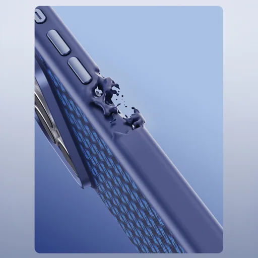 Apple iPhone 18 Pro Max/17 Pro Max modré magnetické puzdro Benks ArmorGrid 600D Kevlar s kovovým rámom - 7