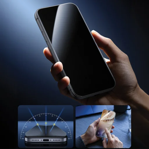 iPhone 18 Pro čierne Benks Glass Warrior Privacy tvrdené ochranné sklo (C.M.MZ.AP.BK.F072) - 11