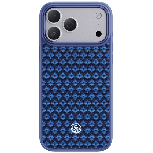 Apple iPhone 18 Pro/17 Pro modré puzdro Benks Magnetic Armor Pro Armor Grid 600D Kevlar s kovovým rámom - 1
