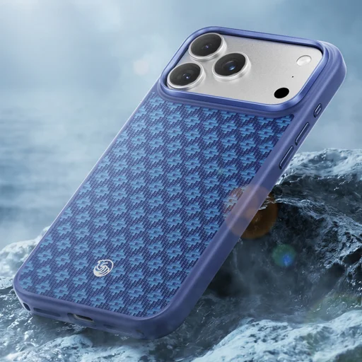 Apple iPhone 18 Pro/17 Pro modré puzdro Benks Magnetic Armor Pro Armor Grid 600D Kevlar s kovovým rámom - 5