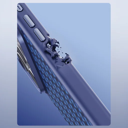 Apple iPhone 18 Pro/17 Pro modré puzdro Benks Magnetic Armor Pro Armor Grid 600D Kevlar s kovovým rámom - 7