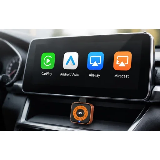 CARLINKIT Mini Ultra 6 bezdrôtový adaptér CarPlay a Android Auto, čierno-oranžový - 6