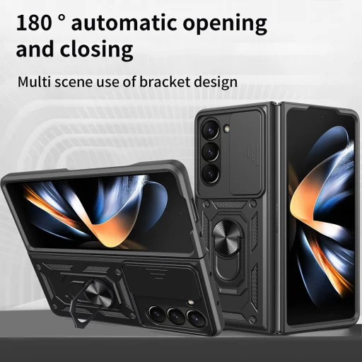 Čierne puzdro Techsuit CamShield Series pre Samsung Galaxy Z Fold 8 Ultra - 3
