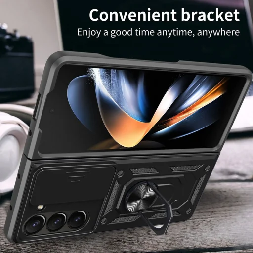 Čierne puzdro Techsuit CamShield Series pre Samsung Galaxy Z Fold 8 Ultra - 5