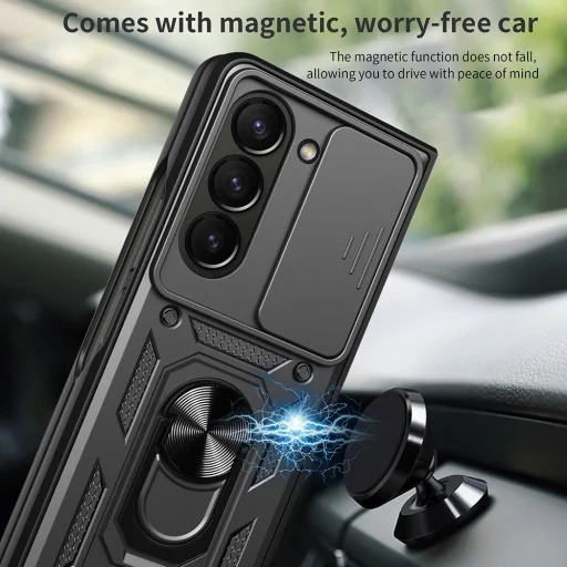 Čierne puzdro Techsuit CamShield Series pre Samsung Galaxy Z Fold 8 Ultra - 6