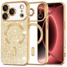 iPhone 18 Pro Max / iPhone 17 Pro Max zlatý Techsuit luxusný trblietavý MagSafe kryt