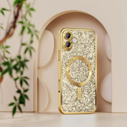 iPhone 18 Pro / iPhone 17 Pro červené puzdro Techsuit Luxury Glitter MagSafe - 2