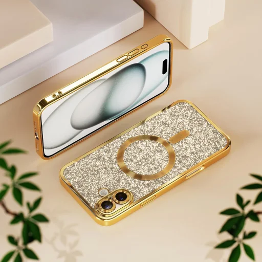 iPhone 18 Pro / iPhone 17 Pro červené puzdro Techsuit Luxury Glitter MagSafe - 5