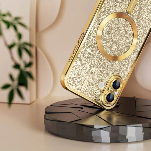 iPhone 18 Pro / iPhone 17 Pro červené puzdro Techsuit Luxury Glitter MagSafe - 4