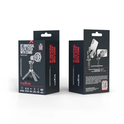 Maxlife MXST-200 univerzálna Bluetooth selfie tyč so statívom pre MagSafe, čierna - 8