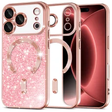 iPhone 18 Pro Max / iPhone 17 Pro Max ružovozlaté Techsuit luxusné trblietavé MagSafe puzdro