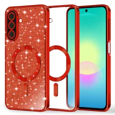 Samsung Galaxy A27 5G červené puzdro Techsuit Luxury Glitter MagSafe