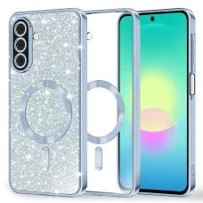 Svetlomodré puzdro Techsuit Luxury Glitter MagSafe pre Samsung Galaxy A27 5G
