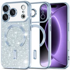 iPhone 18 Pro / iPhone 17 Pro svetlomodrý Techsuit luxusný trblietavý MagSafe kryt