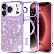 iPhone 18 Pro Max / iPhone 17 Pro Max svetlofialové puzdro Techsuit Luxury Glitter MagSafe