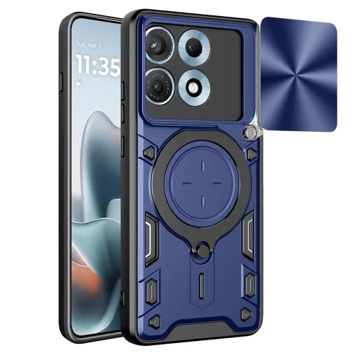 Modré puzdro Techsuit CamGuard Pro pre Motorola Edge 70 Max - 1