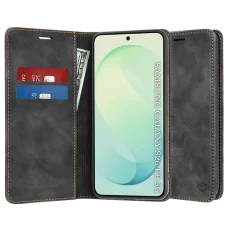 Čierne knižkové puzdro Techsuit Confy Cover pre Samsung Galaxy S26 FE / S25 FE