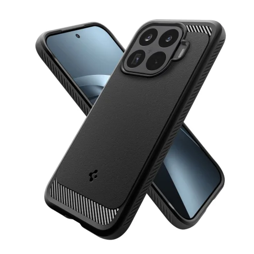 Xiaomi 17T matné čierne puzdro Spigen Rugged Armor - 5