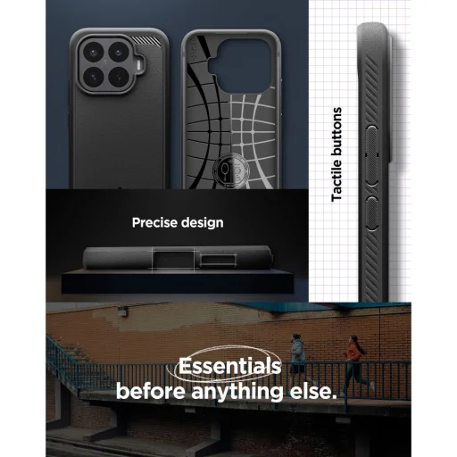 Xiaomi 17T matné čierne puzdro Spigen Rugged Armor - 10