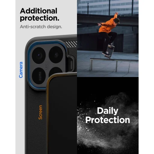 Xiaomi 17T Pro matné čierne puzdro Spigen Rugged Armor - 9