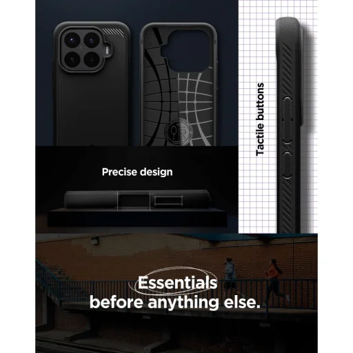 Xiaomi 17T Pro matné čierne puzdro Spigen Rugged Armor - 11