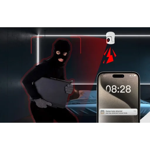 MOES WCM-P67 inteligentná interiérová Wi-Fi IP kamera, 3 MP - 6