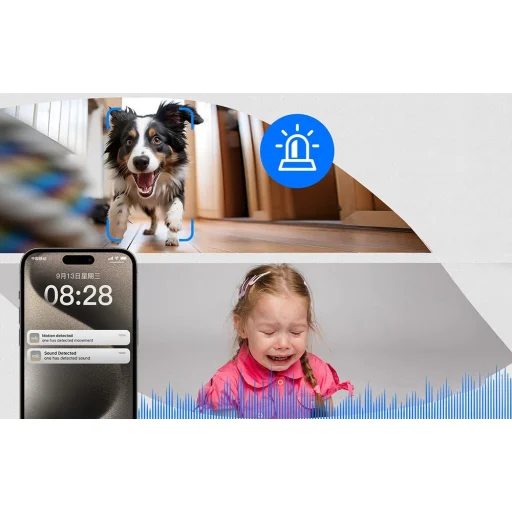 MOES WCM-P67 inteligentná interiérová Wi-Fi IP kamera, 3 MP - 7