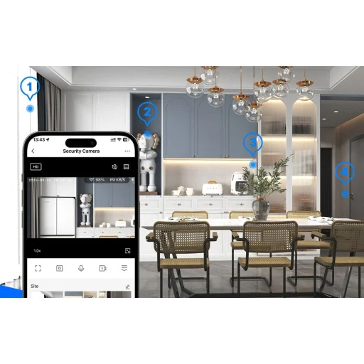 MOES WCM-P67 inteligentná interiérová Wi-Fi IP kamera, 3 MP - 8