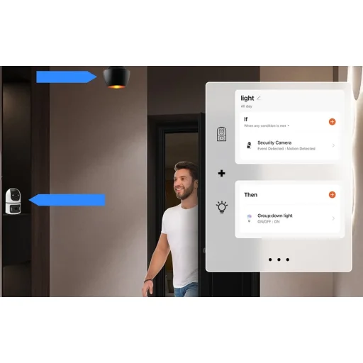 MOES WCM-Q09 interiérová inteligentná IP kamera Wi-Fi 6 8 MP s duálnym objektívom - 6