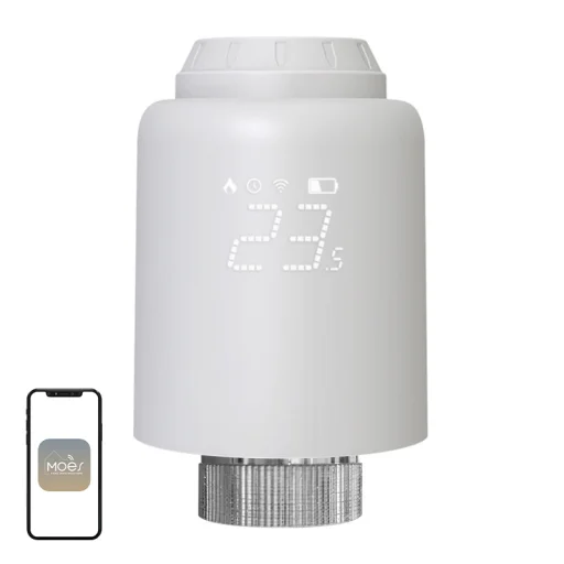 MOES ZTRV-PJ-601-MS inteligentná termostatická hlavica, biela - 1