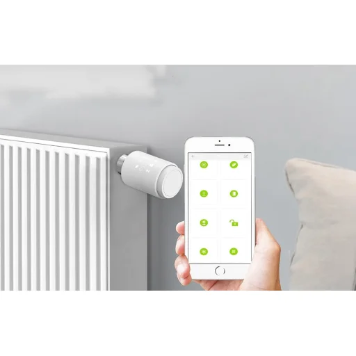 MOES TV02 ZigBee radiátorová termostatická hlavica s displejom - 4