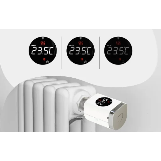 Inteligentná termostatická radiátorová hlavica MOES TRV 801 ZigBee - 7