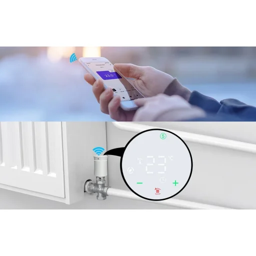 MOES TRV BY100 ZigBee inteligentná termostatická hlavica s dotykovým displejom - 8