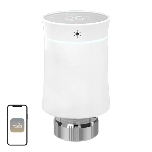 MOES TRV BY100 ZigBee inteligentná termostatická hlavica s dotykovým displejom - 1