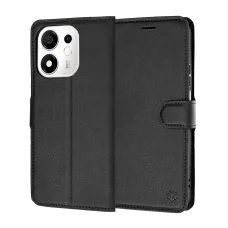 Honor 600 Smart čierne peňaženkové puzdro Techsuit Leather Folio