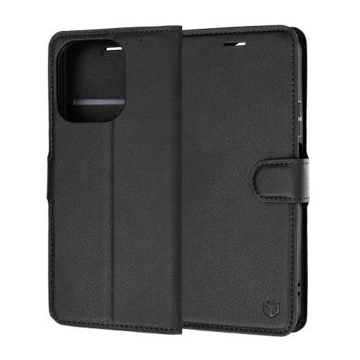 Honor 600 Smart čierne peňaženkové puzdro Techsuit Leather Folio - 6