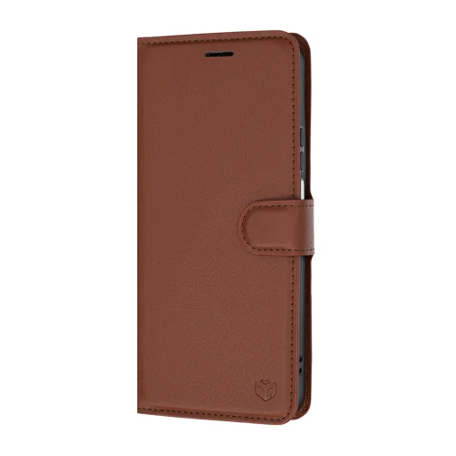 Hnedé peňaženkové puzdro Techsuit Leather Folio pre Honor 600 Smart - 4