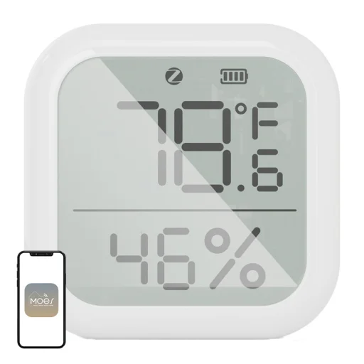MOES ZSS-KB-TH-LF-C ZigBee LCD snímač teploty a vlhkosti - 1