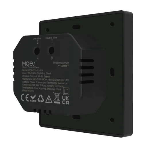 MOES CCP-TY-EU-LN-MS inteligentný Wi-Fi a Zigbee LCD ovládací panel, 4-palcový - 2