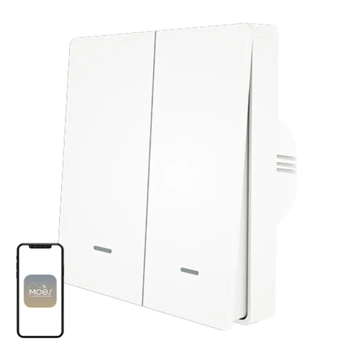 MOES ZS-B-EU2 ZigBee dvojkanálový vypínač svetla - 1