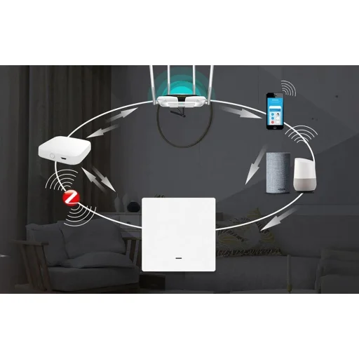 MOES ZS-B-EU1-WH-MS ZigBee inteligentný 1-kanálový spínač osvetlenia, biely - 7