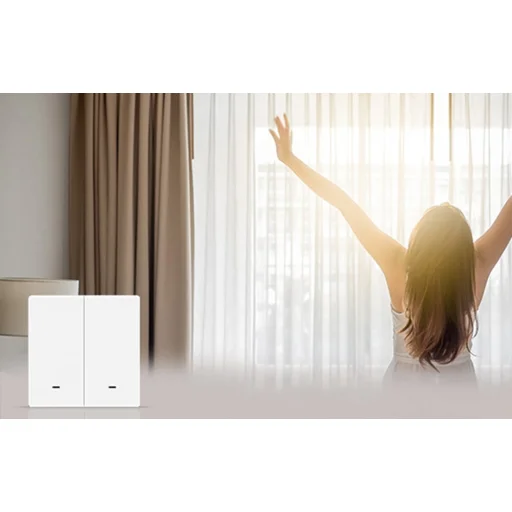 Moes ZT-B-EU2 ZigBee 3.0 dvojtlačidlový inteligentný scénický prepínač - 5