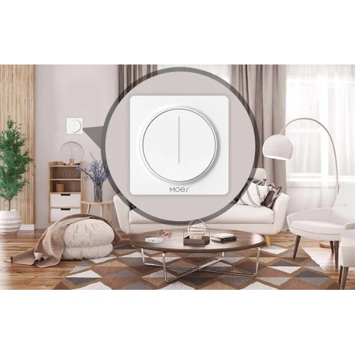 MOES ZS-SY-EUD-WH ZigBee dotykový stmievač, biely - 6