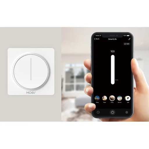 MOES ZS-SY-EUD-WH ZigBee dotykový stmievač, biely - 7