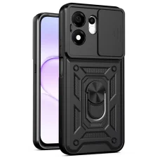 Honor 600 Smart 5G TPU+PC puzdro s posuvným krytom fotoaparátu (čierne)