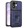 Honor 600 Smart 5G puzdro na telefón TPU+PC s posuvným krytom fotoaparátu (modré) thumbnail