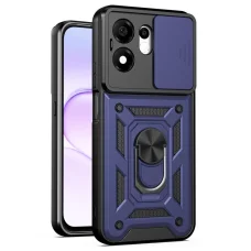 Honor 600 Smart 5G puzdro na telefón TPU+PC s posuvným krytom fotoaparátu (modré)