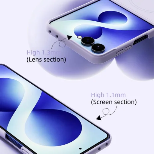 Samsung Galaxy Z Flip8 5G ABEEL puzdro z tekutého silikónu príjemné na dotyk MagSafe (fialové) - 3