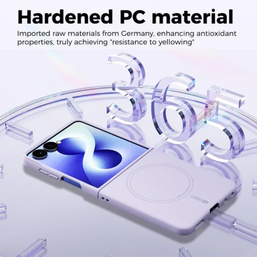 Samsung Galaxy Z Flip8 5G ABEEL puzdro z tekutého silikónu príjemné na dotyk MagSafe (fialové) - 7