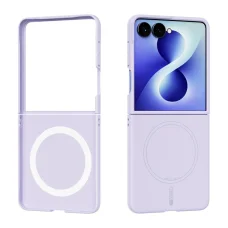 Samsung Galaxy Z Flip8 5G ABEEL puzdro z tekutého silikónu príjemné na dotyk MagSafe (fialové)